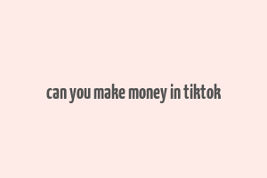 can you make money in tiktok