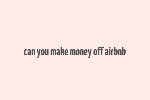 can you make money off airbnb