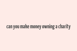 can you make money owning a charity