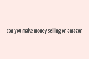 can you make money selling on amazon