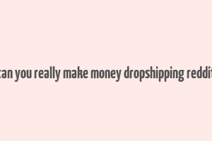 can you really make money dropshipping reddit