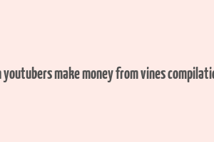 can youtubers make money from vines compilations