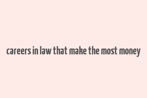 careers in law that make the most money