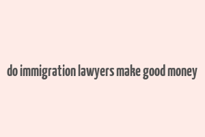 do immigration lawyers make good money