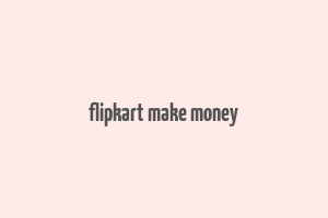 flipkart make money