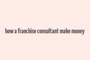 how a franchise consultant make money