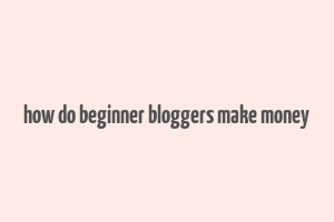 how do beginner bloggers make money