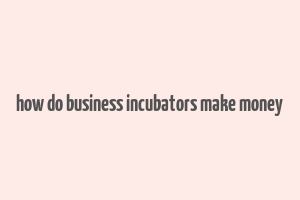 how do business incubators make money