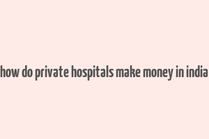 how do private hospitals make money in india