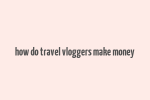 how do travel vloggers make money