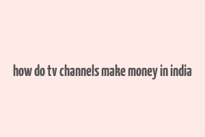 how do tv channels make money in india