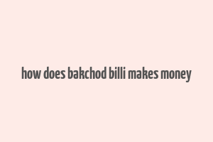 how does bakchod billi makes money