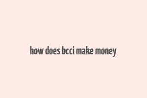 how does bcci make money