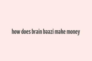 how does brain baazi make money