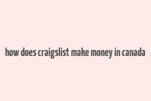 how does craigslist make money in canada