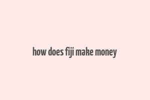 how does fiji make money