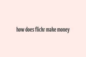 how does flickr make money