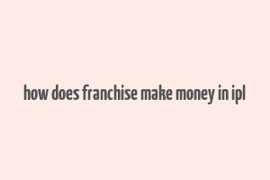 how does franchise make money in ipl