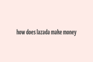 how does lazada make money