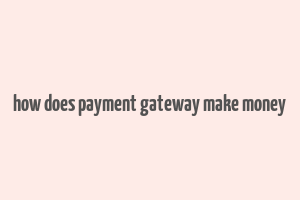 how does payment gateway make money