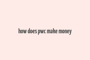 how does pwc make money