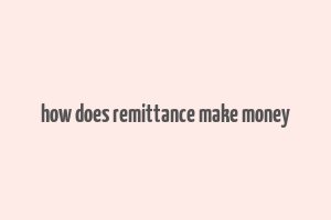 how does remittance make money