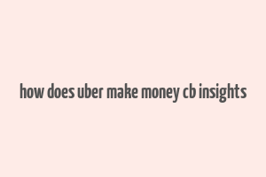 how does uber make money cb insights