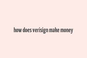 how does verisign make money