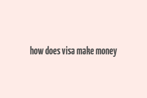 how does visa make money