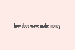 how does wave make money