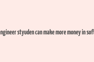 how engineer styuden can make more money in software