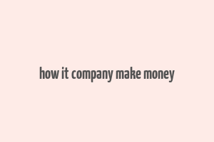 how it company make money