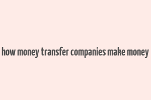 how money transfer companies make money