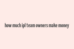 how much ipl team owners make money