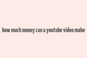 how much money can a youtube video make