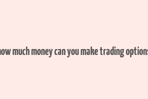 how much money can you make trading options