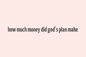 how much money did god's plan make