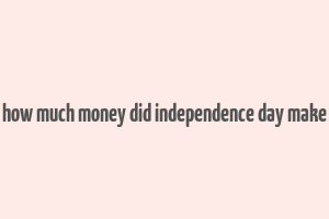 how much money did independence day make