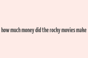 how much money did the rocky movies make