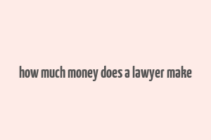 how much money does a lawyer make