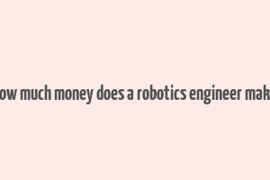 how much money does a robotics engineer make