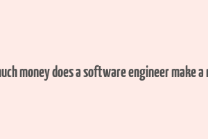 how much money does a software engineer make a month