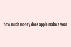 how much money does apple make a year