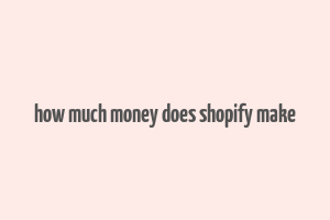 how much money does shopify make