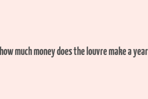 how much money does the louvre make a year