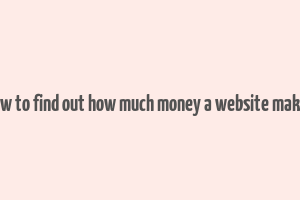 how to find out how much money a website makes