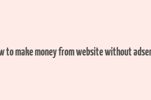 how to make money from website without adsense