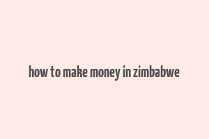 how to make money in zimbabwe