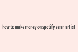 how to make money on spotify as an artist