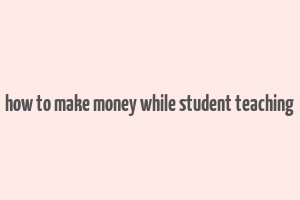 how to make money while student teaching